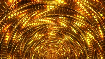 金色水晶隧道 华丽璀璨  