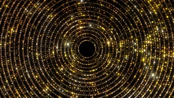 金色水晶旋转 华丽璀璨 闪耀  