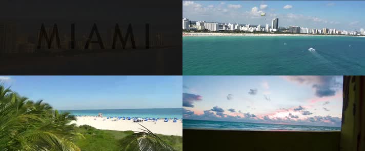航拍美国迈阿密城市宣传片