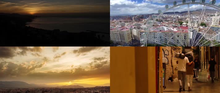 航拍西班牙马拉加城市宣传片