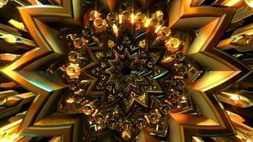 金色盛开花朵 华丽璀璨  