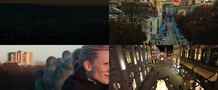 航拍挪威首都奥斯陆城市宣传片