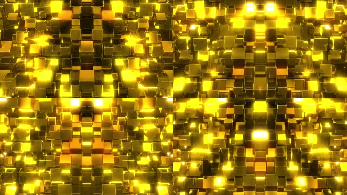 金色体块反射 华丽璀璨 闪耀  