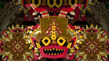 金色狮子面具 民族风情 