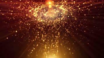金色粒子上升