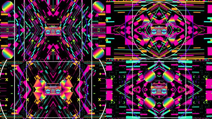 万花筒 舞台背景 抽象变幻  