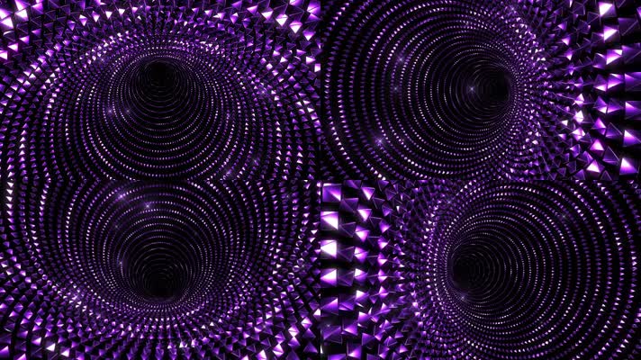 紫色水晶隧道穿梭 华丽璀璨 闪耀 