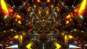 金色水晶反射 华丽璀璨 闪耀  