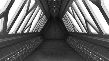 科技感金色质感飞船隧道穿梭开场