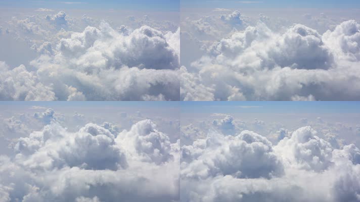 飞越云层 飞进云层 穿越云层  