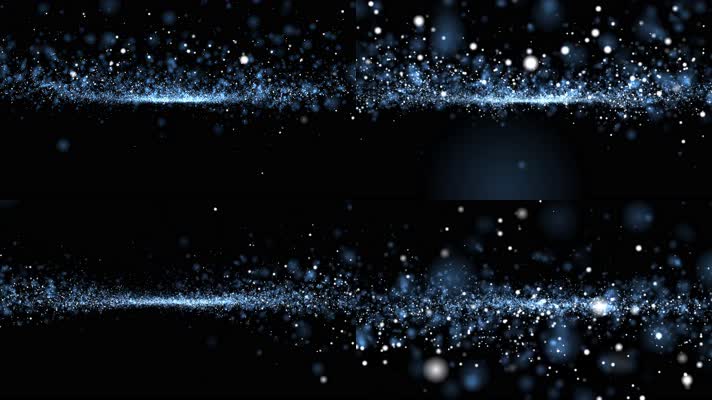 4K太空旅行蓝色星云漂浮粒子LED灯背景