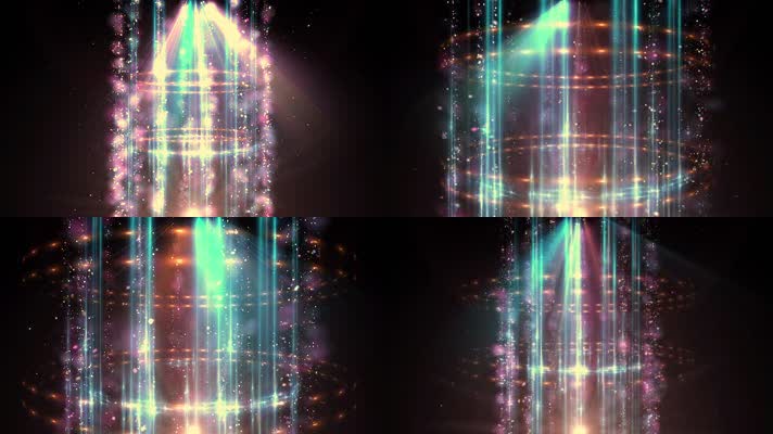 光圈闪闪发光舞台背景视频素材