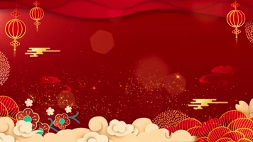喜庆舞台中国风背景循环