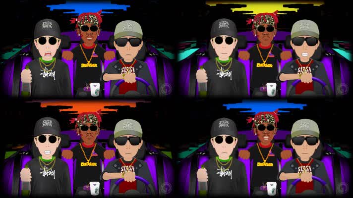 嘻哈黑人说唱HIPPOP动漫 节奏饶舌