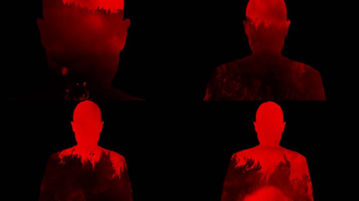 迷幻抽象红色人物