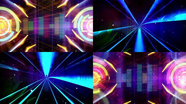 动感DJ音乐旋律LED舞台背景