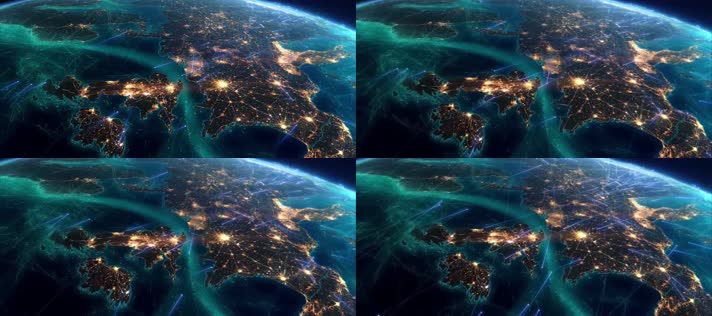 4K地球科技网络大数据5G时代云处理