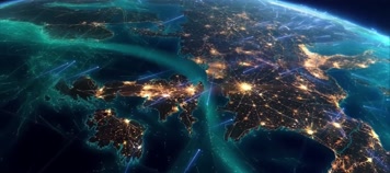 4K地球科技网络大数据5G时代云处理