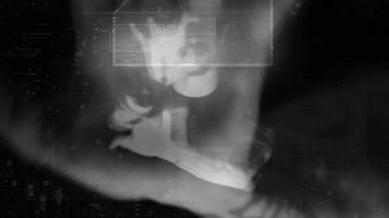 科技全息触摸屏人物