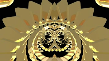 金色隧道 图案 变幻 舞台背景  