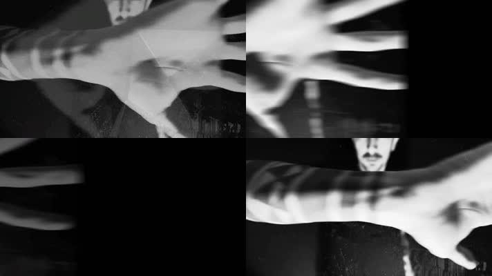 科技全息触摸屏人物手掌节奏