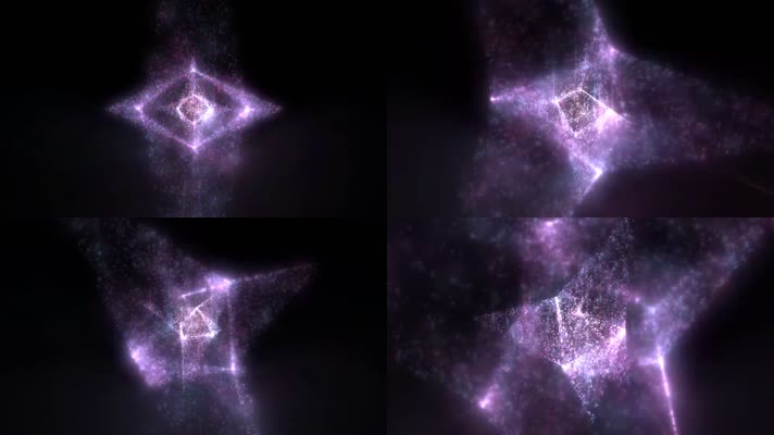 紫色移动背景空间3D彗星 