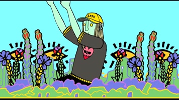 迷幻嘻哈HIGH摇头动感节奏人物