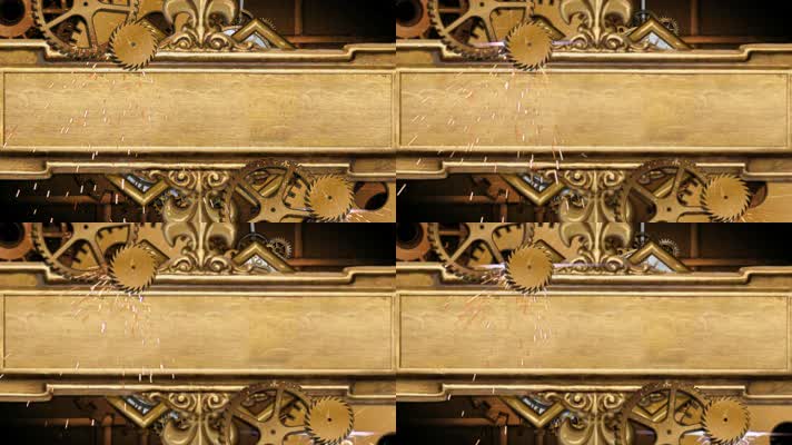 机械时钟齿轮旋转