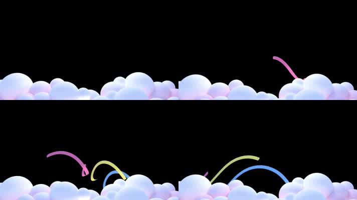 七彩梦想卡通马背景（合成）