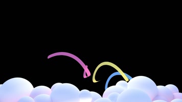 七彩梦想卡通马背景（合成）