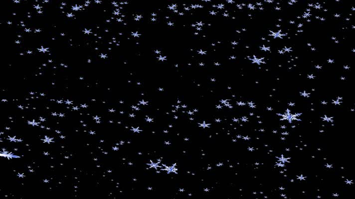 【带通道】唯美雪花缓慢旋转飘落