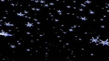 【带通道】唯美雪花缓慢旋转飘落