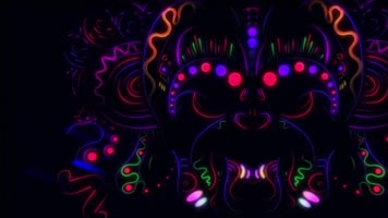 脸谱花脸led光线效果舞台动态背景4K超高清