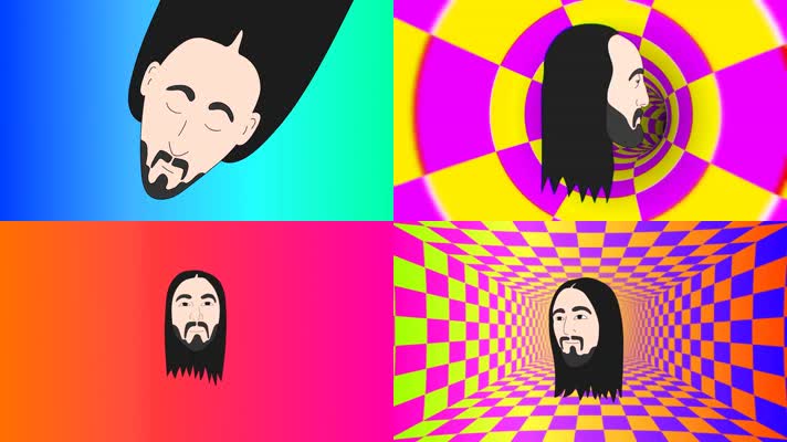 酒吧卡通人头说唱rap