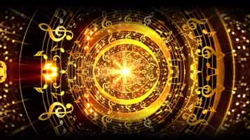 金色奢华音符隧道背景