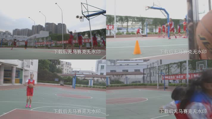 校园女子篮球训练练习