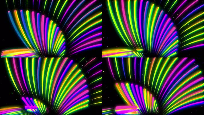 彩虹烟火 变幻 舞台背景  