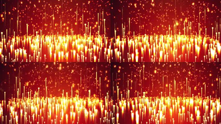 大气金色粒子光线雨上升循环背景