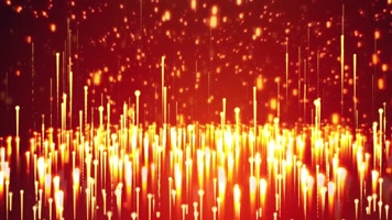 大气金色粒子光线雨上升循环背景