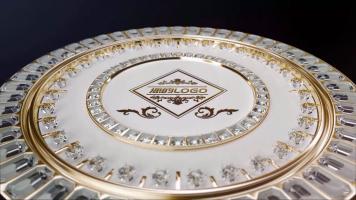 高贵典雅奢华钻石珠宝金银质感LOGO标志片头