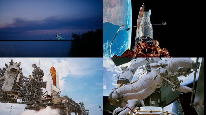 哈勃望远镜 太空 宇航员 发射航天飞机