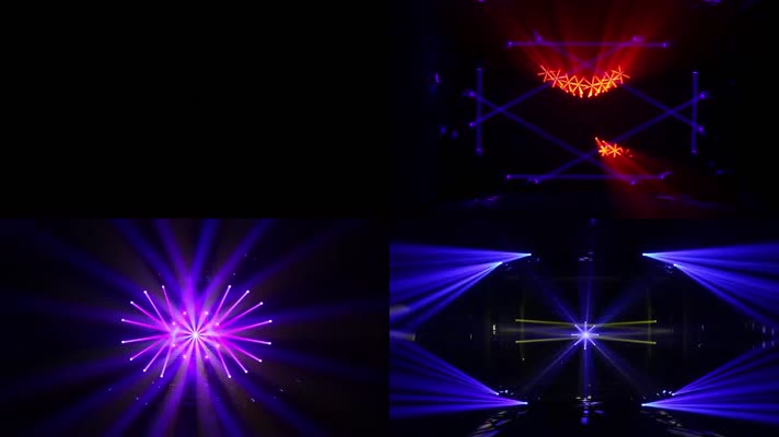 炫酷3D激光秀舞台灯光秀视频素材