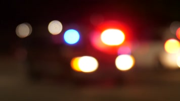 警车灯闪烁 警察 犯罪 正义 