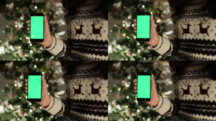 绿屏点击手机屏幕 使用手机 