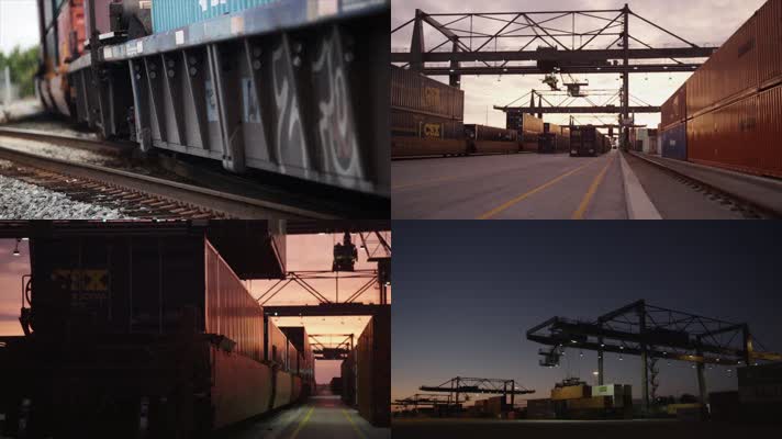 商业贸易快递物流铁路运输海运码头金融经济