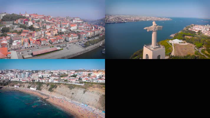 4k航拍葡萄牙首都里斯本