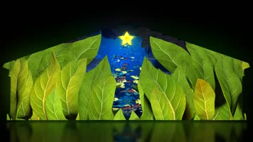 圣诞节儿童卡通3D全息投影3D户外投影 圣诞节儿童卡通3D全息投影3D户外投影