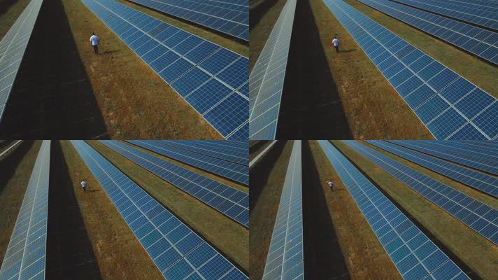 光伏发电场 太阳能板 太阳能  