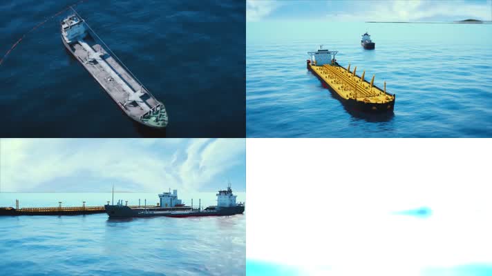 远洋运输油轮邮轮三维模拟动画