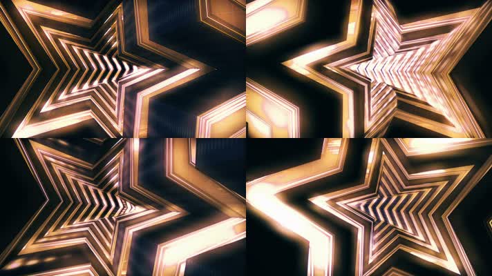 金色炫光隧道穿梭